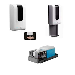 Distributeur de gel hydroalcoolique sans contact autoportant